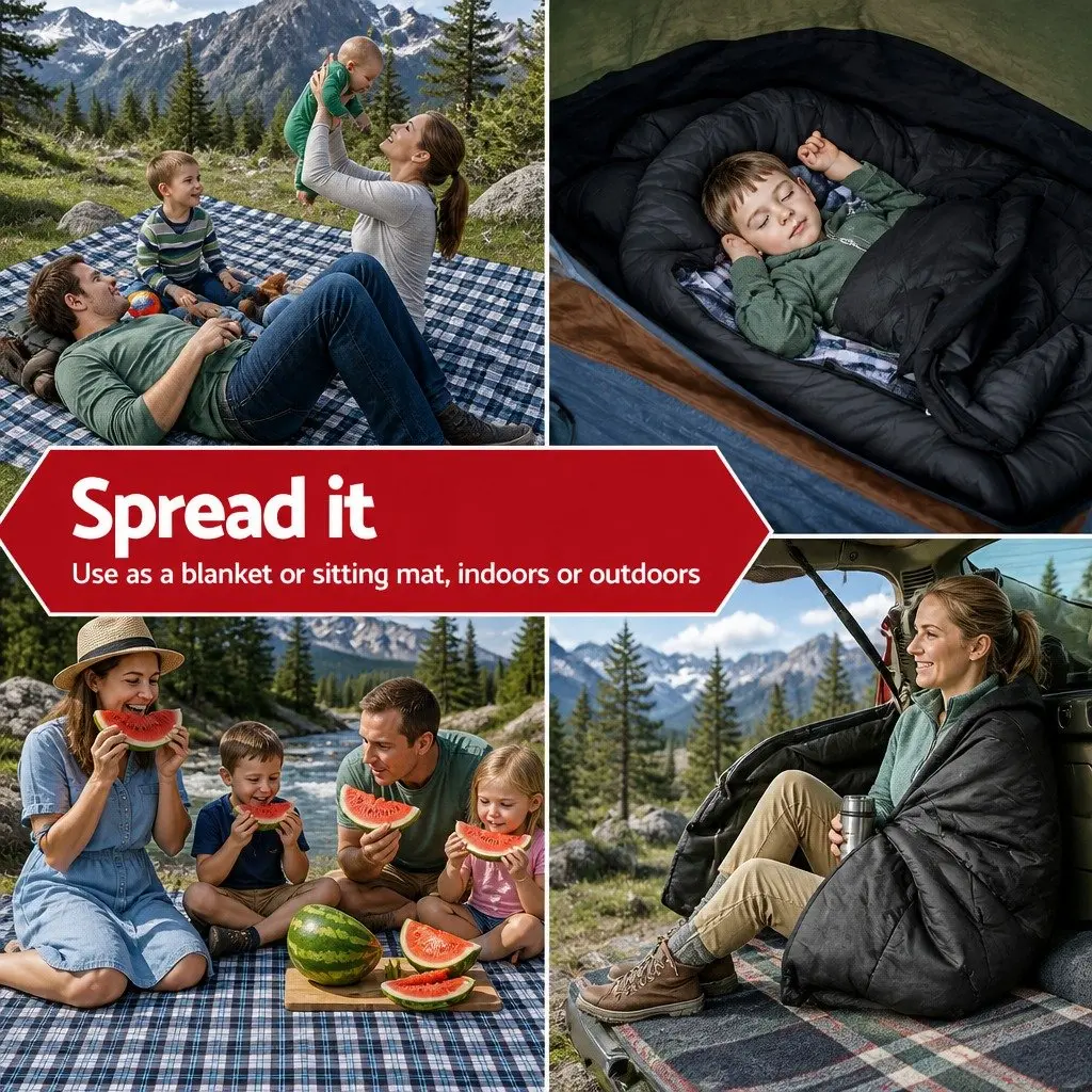 Single Sleeping Bag Grey Compact Lightweight Thermal 0°C