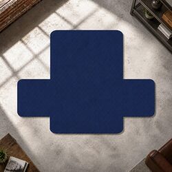 3 Seater Sofa Cover Quilted Microfibre Couch Protector Navy Anti-Slip Machine