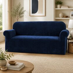 3 Seater Sofa Cover Velvet Couch Protector Stretch Elastic Anti-Slip Washable