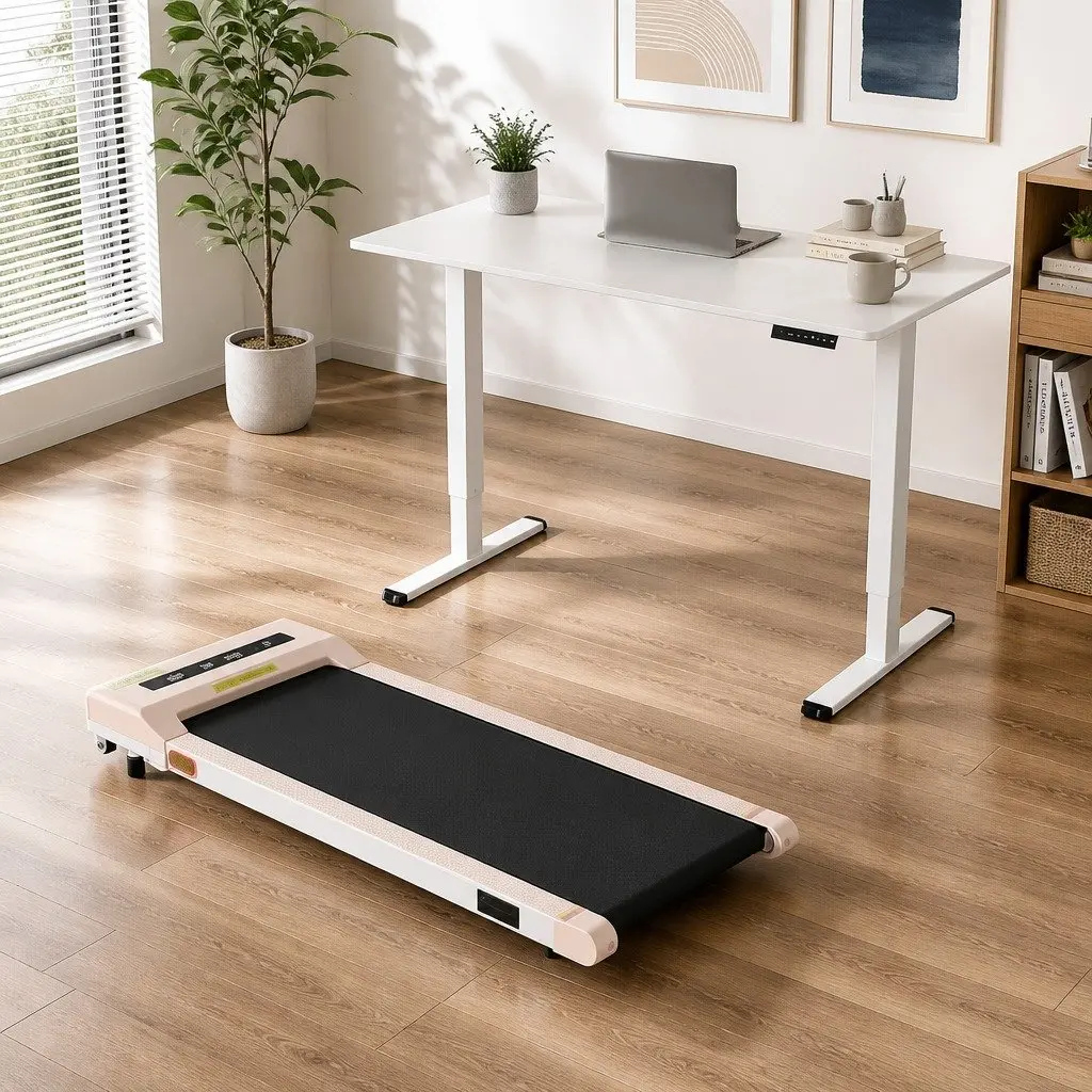 Electric Standing Desk with Walking Pad Integration