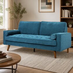 Compact Blue 3 Seater Sofa Perfect for Any Space