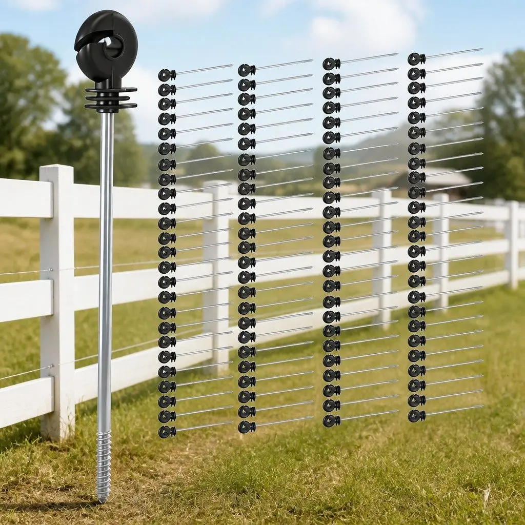 Electric Fence Ring Insulators Black Screw in Stand off Insulator
