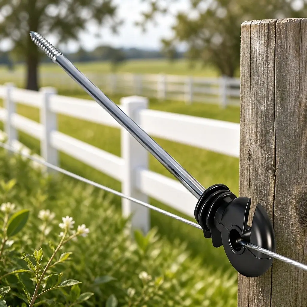 Electric Fence Ring Insulators Black Screw in Stand off Insulator