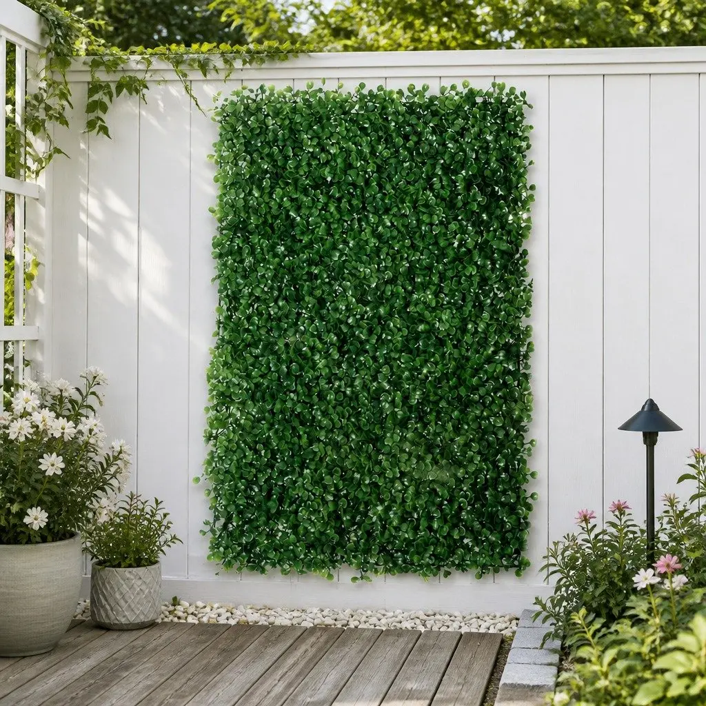 Artificial Hedge Panel Green 60cm UV Proof Weatherproof Indoor Outdoor Vertical Garden Wall Screen