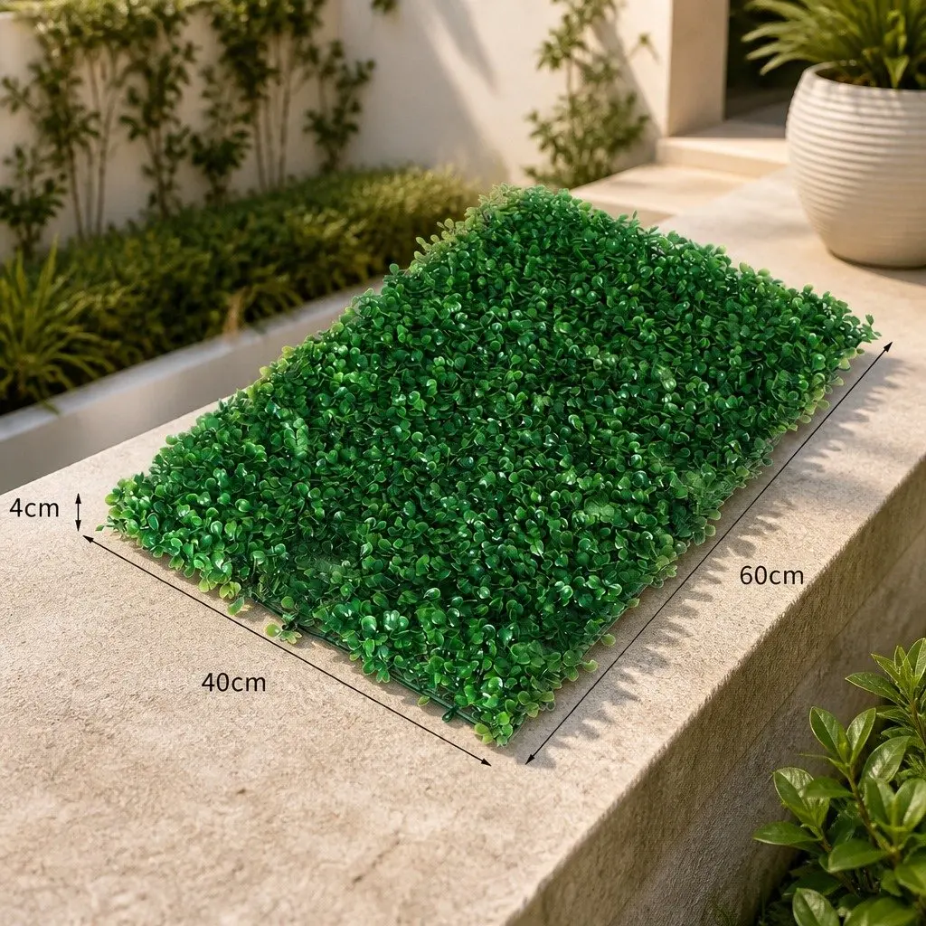 Artificial Hedge Panel Green 60cm UV Proof Weatherproof Indoor Outdoor Vertical Garden Wall Screen