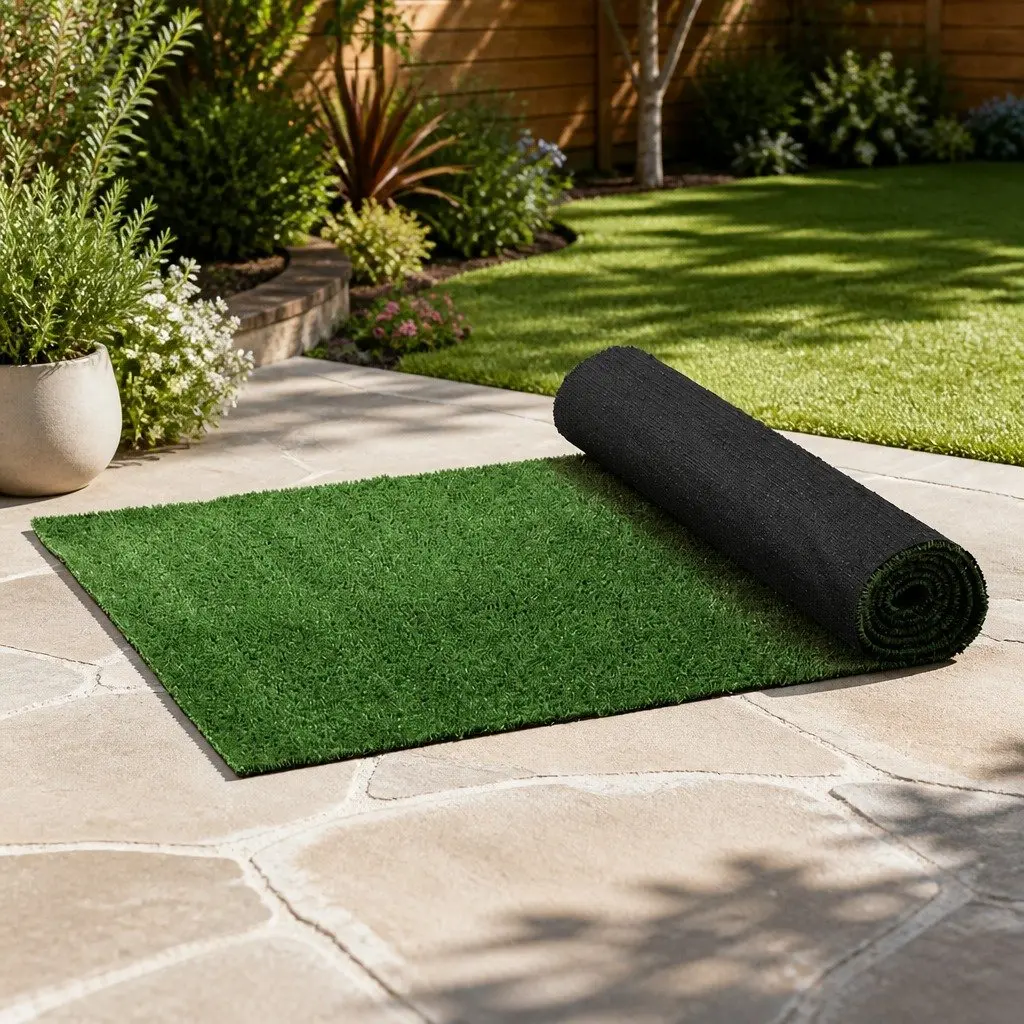 Artificial Grass Synthetic Turf Olive Green 60SQM 17mm Pile Height Realistic Appearance