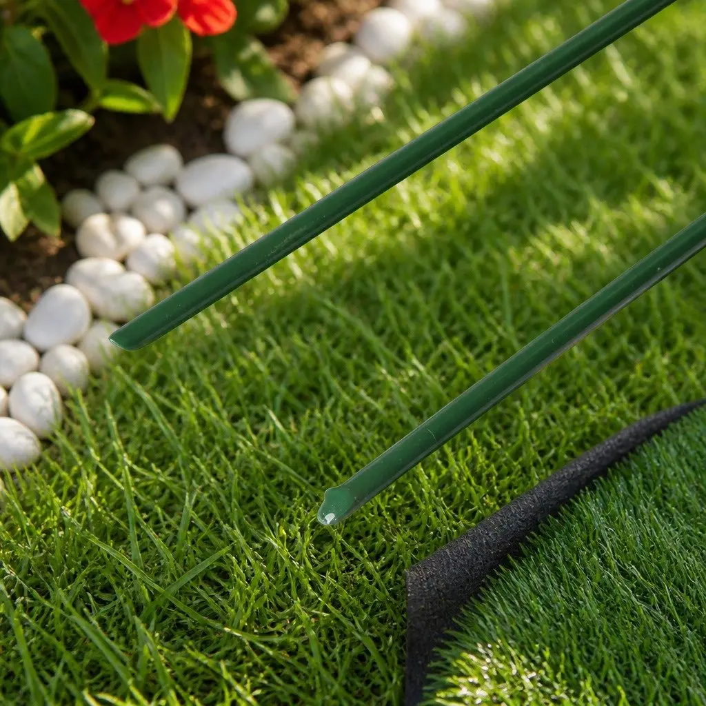 Synthetic Grass Pins Green 150mm U-Shape Steel Turf Anchors for Garden Landscape Fasteners