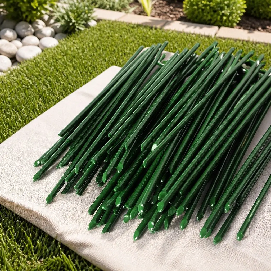 Synthetic Grass Pins Green 150mm U-Shape Steel Turf Anchors for Garden Landscape Fasteners