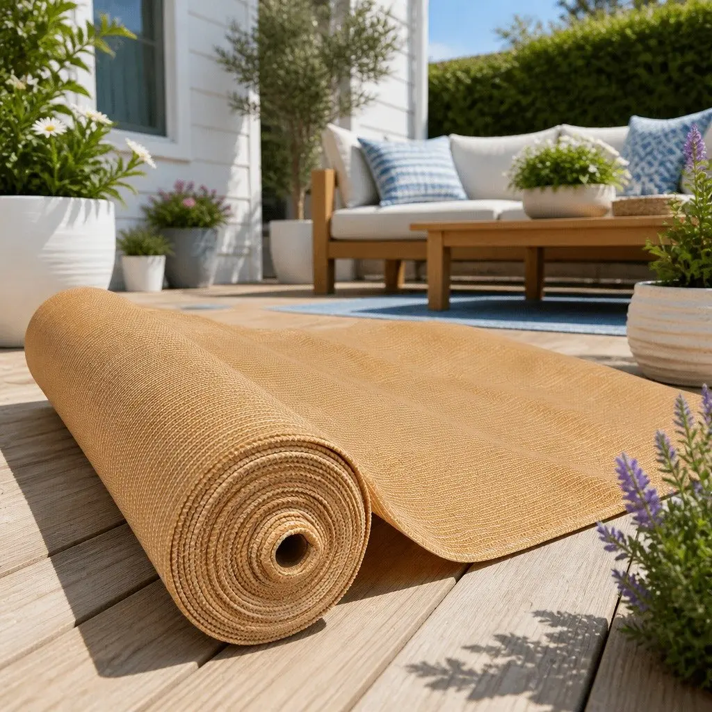 Shade Cloth Beige 1.83m x 10m 50% UV-Stabilised HDPE Knitted Fabric Roll