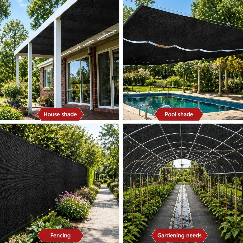 Shade Cloth Black 1.83m x 20m 50% Shade Block UV-Stabilised Garden Greenhouse Mesh