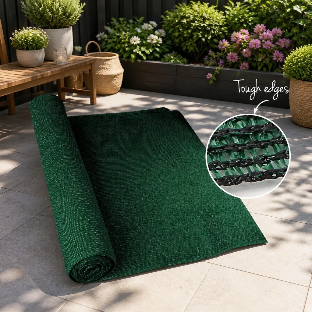 Shade Cloth 1.83x20m Green Heavy Duty Garden Mesh Roll UV-Stabilised 90% Shade
