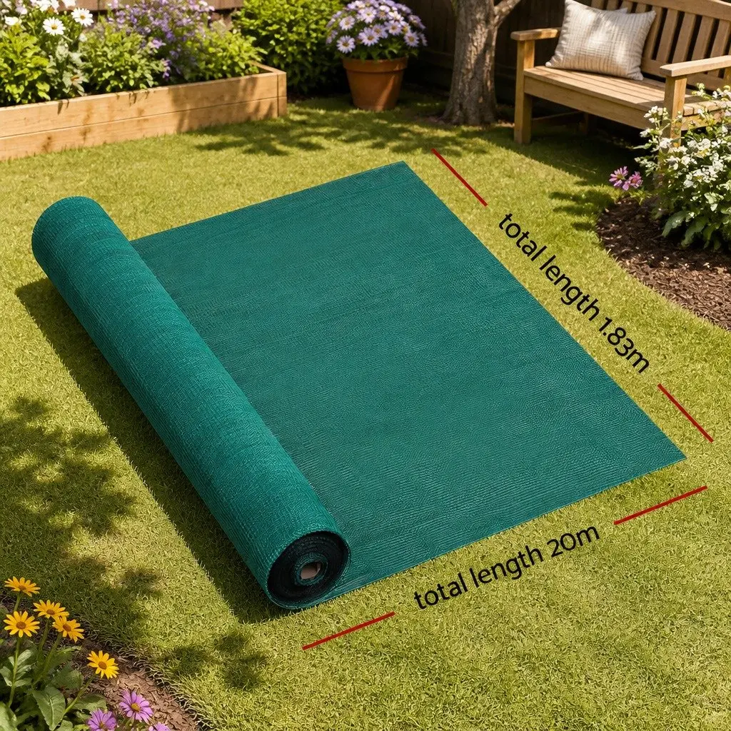 Shade Cloth Green 1.83m x 20m 30% UV Block Heavy Duty Garden Greenhouse
