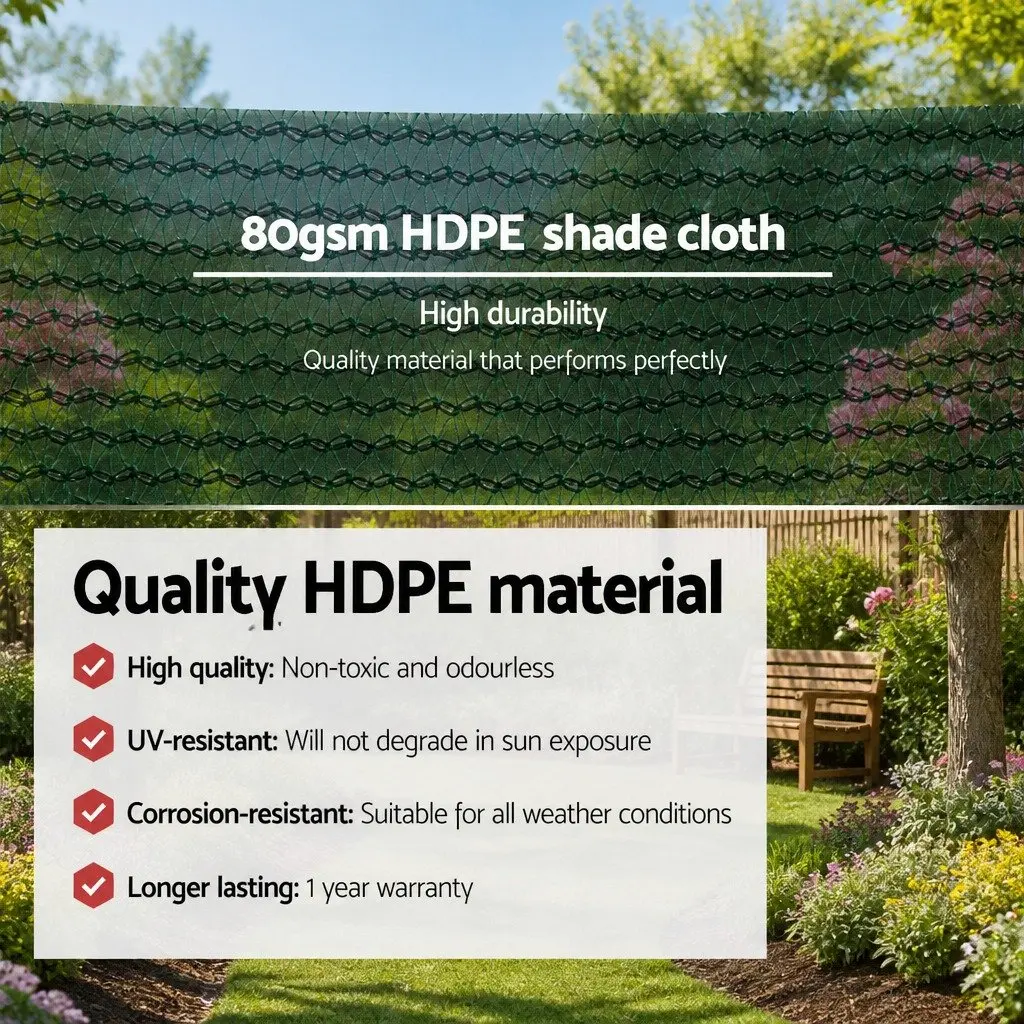 Shade Cloth Green 1.83m x 20m 30% UV Block Heavy Duty Garden Greenhouse