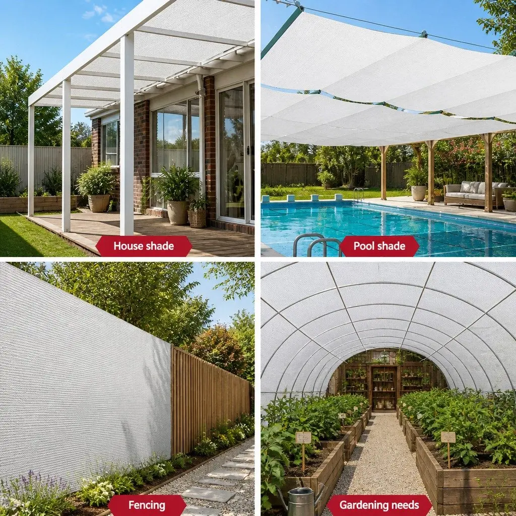 Shade Cloth White 1.83m x 30m Heavy Duty 50% UV Block for Garden Greenhouse Agricultural Use