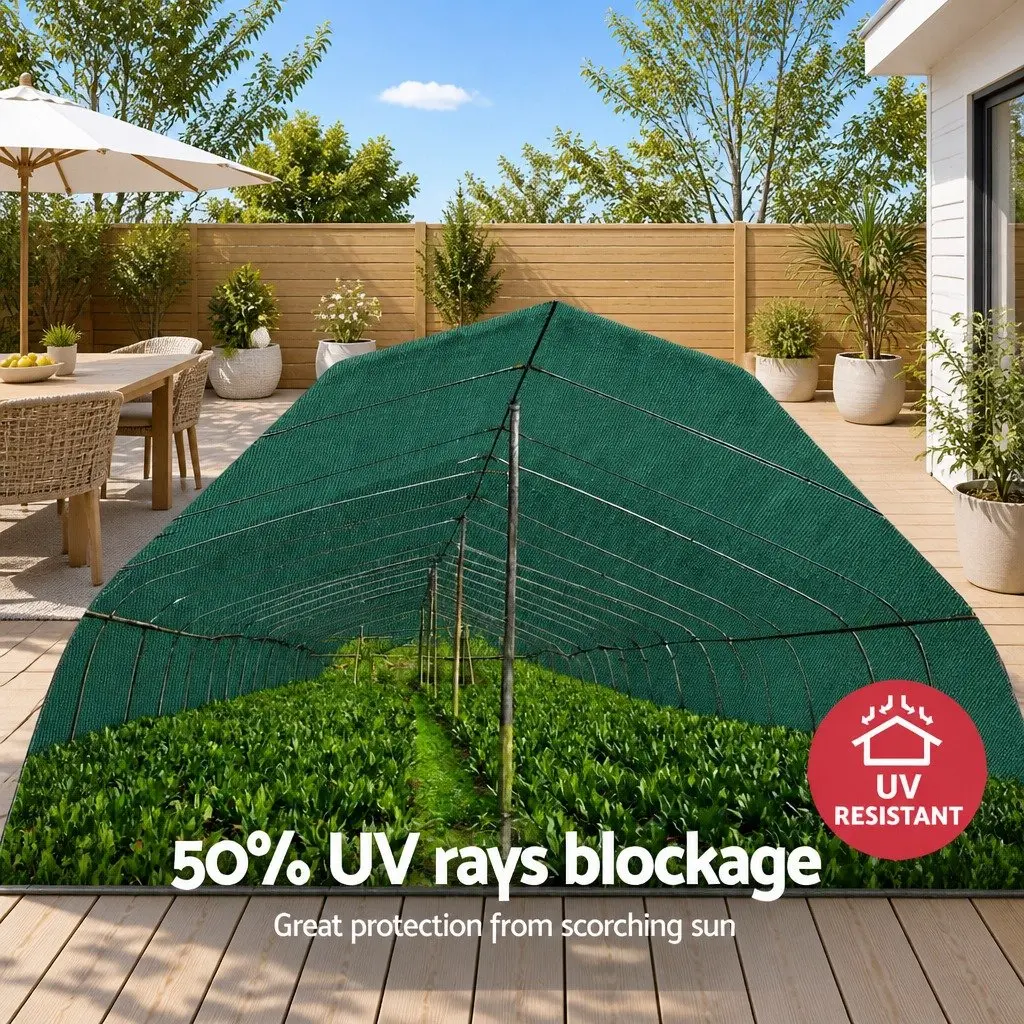 Shade Cloth Green 1.83m x 30m Heavy Duty 50 Percent UV Stabilised for Greenhouse Garden