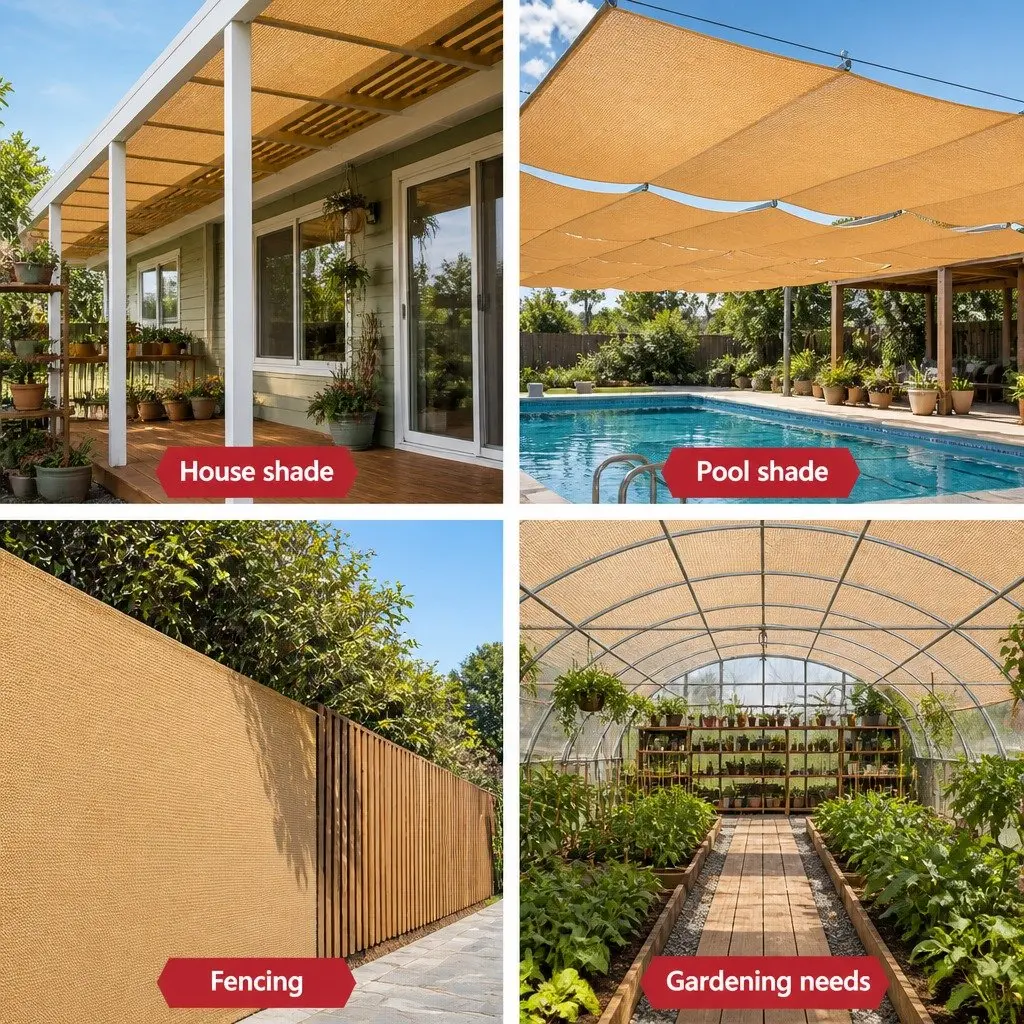Shade Cloth Beige 3.66m x 10m 70% UV Block for Greenhouse Garden Protection