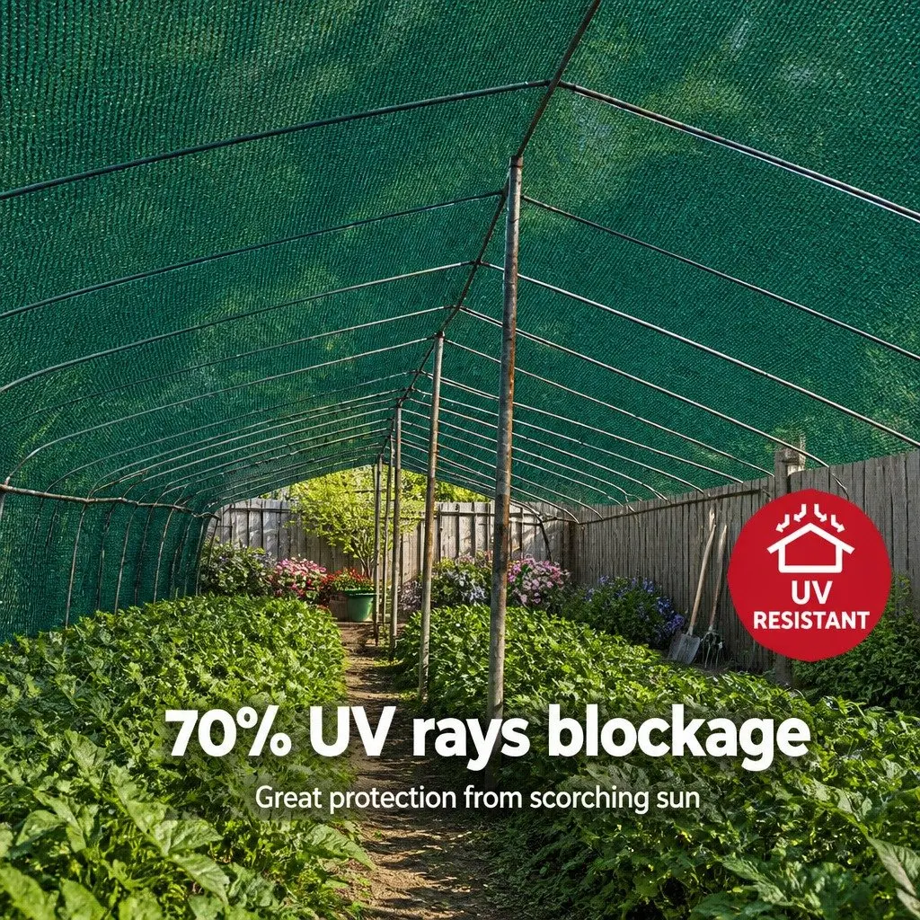 Shade Cloth Green 3.66m x 20m Heavy Duty UV-Stabilised 70% Shade Block
