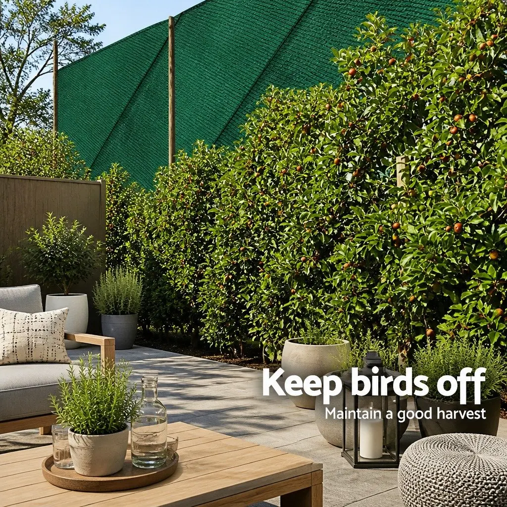 Shade Cloth Green 3.66m x 20m 30% UV Block for Garden Greenhouse Outdoor Use