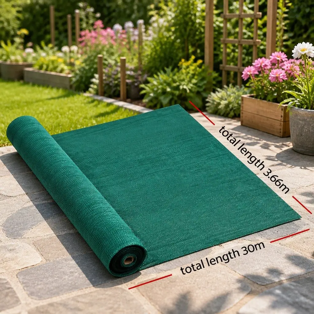 Shade Cloth Green 3.66m x 30m 50% UV Block Heavy Duty Garden Greenhouse