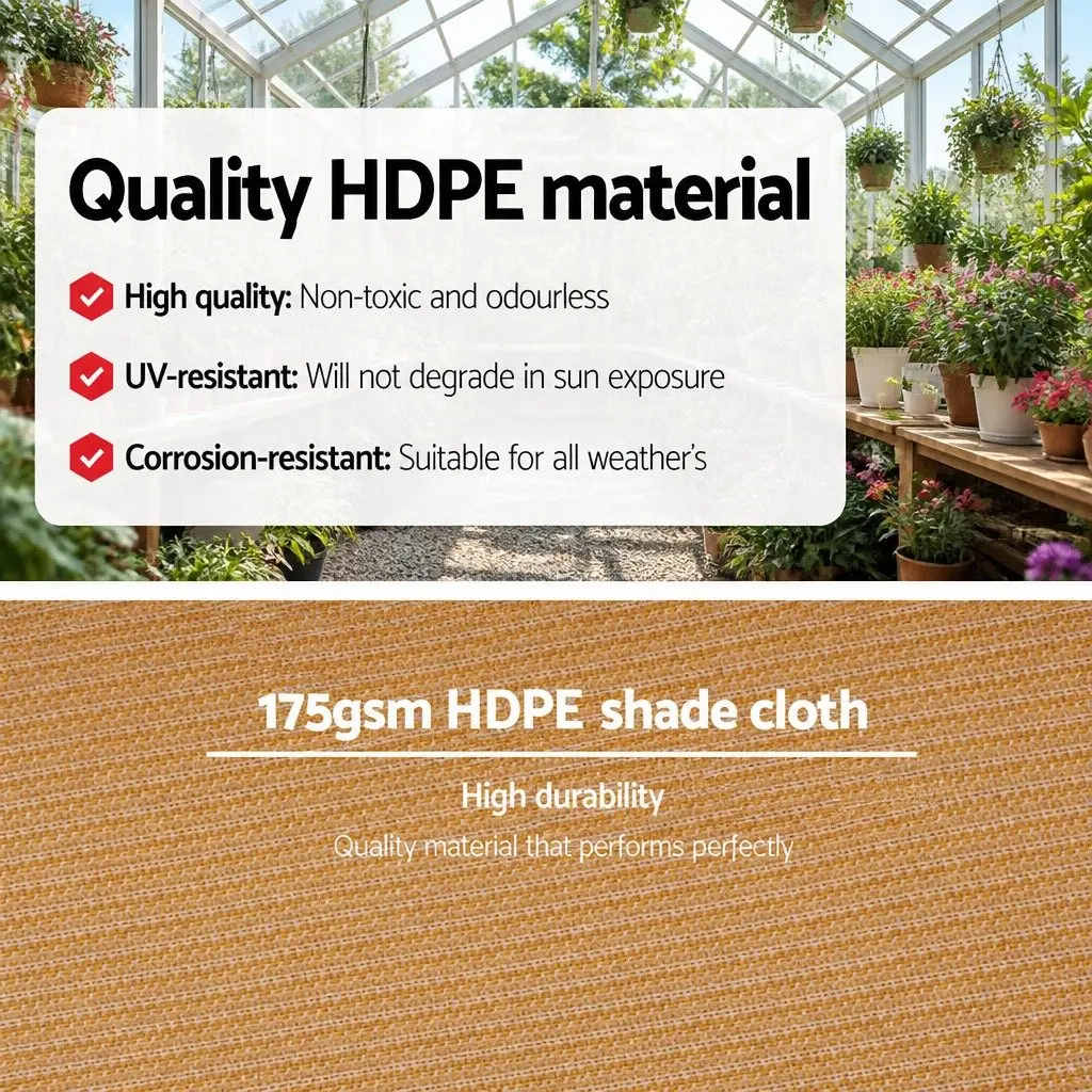 Shade Cloth Beige 3.66m x 30m Heavy Duty 70% UV Block