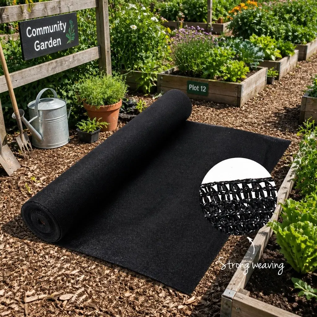 Shade Cloth Black 3.66x30m 70% UV Block Heavy Duty Garden Mesh Roll