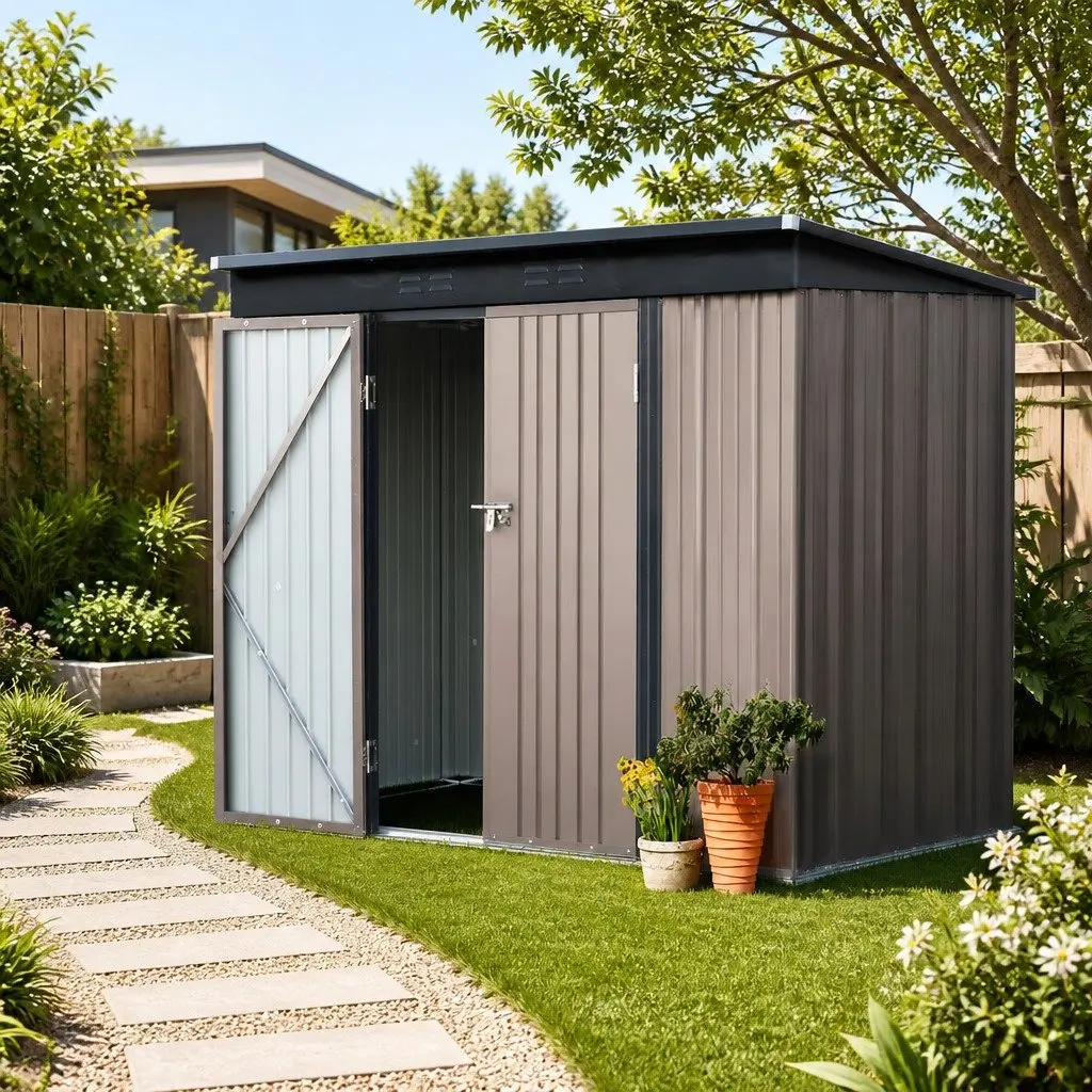 2.31x1.31M Garden Shed with Double Doors