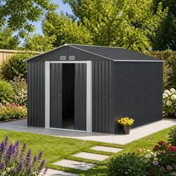 Compact 3x3M Garden Shed for Efficient Storage - Grey