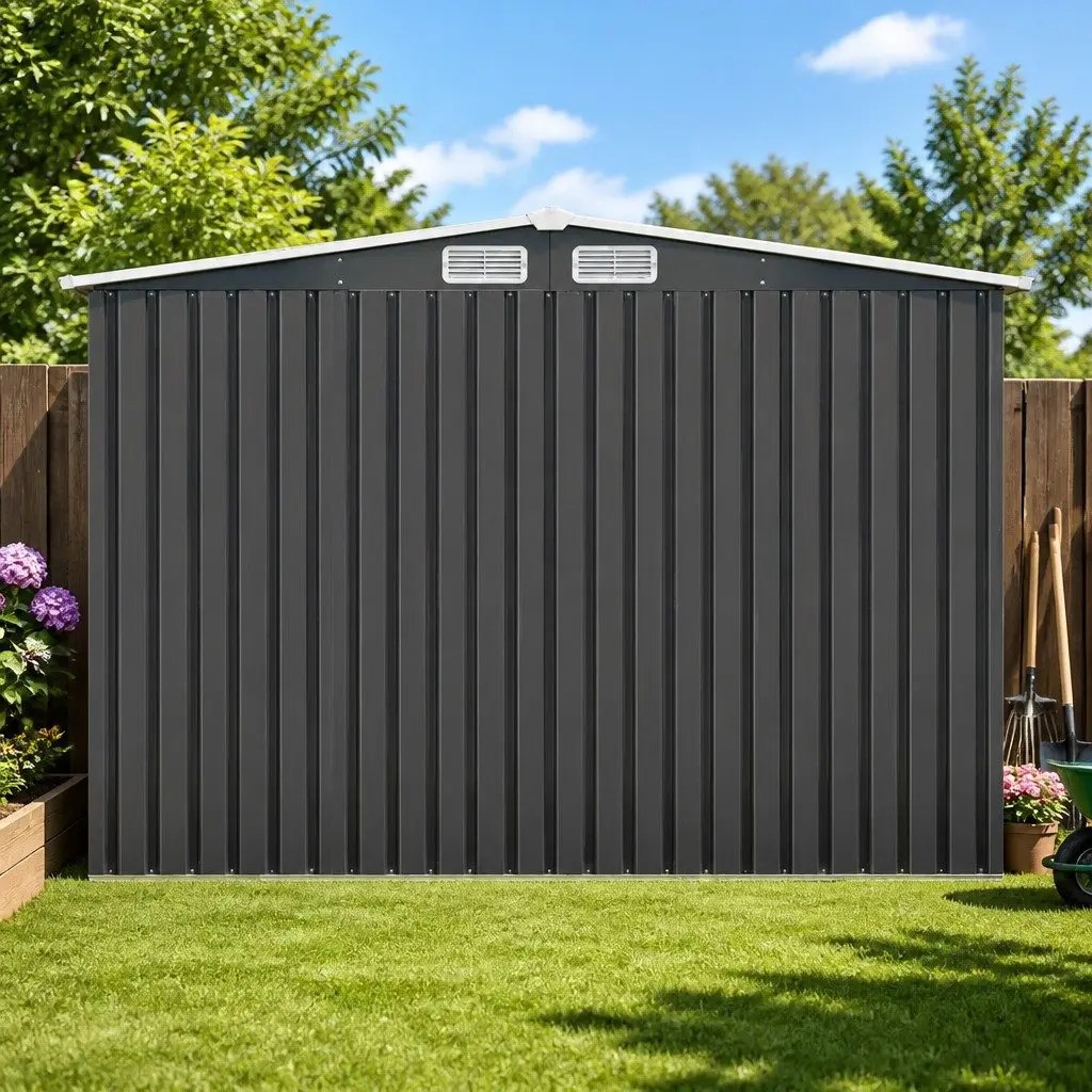 2.6x3.9M Metal Garden Shed