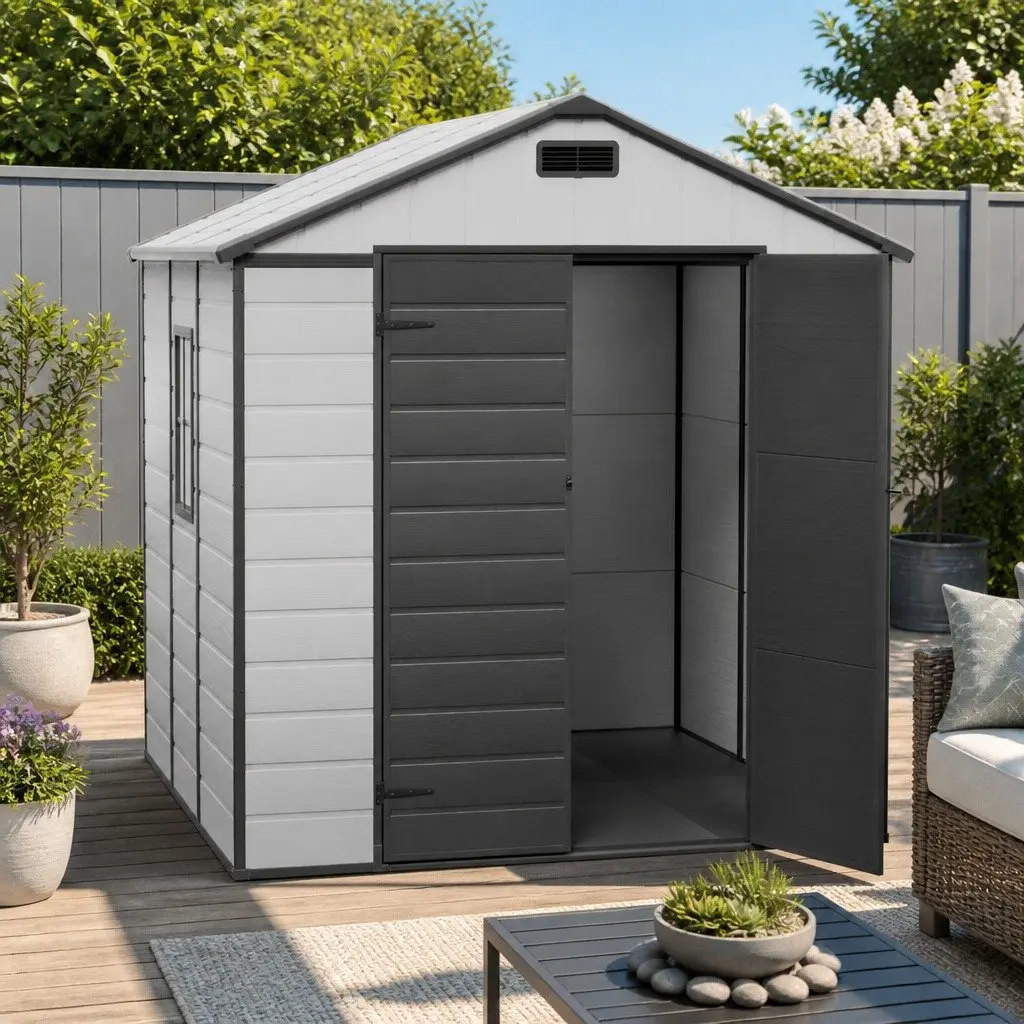 Garden Shed Outdoor Storage Tool Workshop House Shelter 2.15 x 2.14M Gable Roof