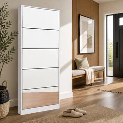 Your Perfect Shoe Rack Cabinet with Full-Length Mirror