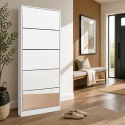 Your Perfect Shoe Rack Cabinet with Full-Length Mirror