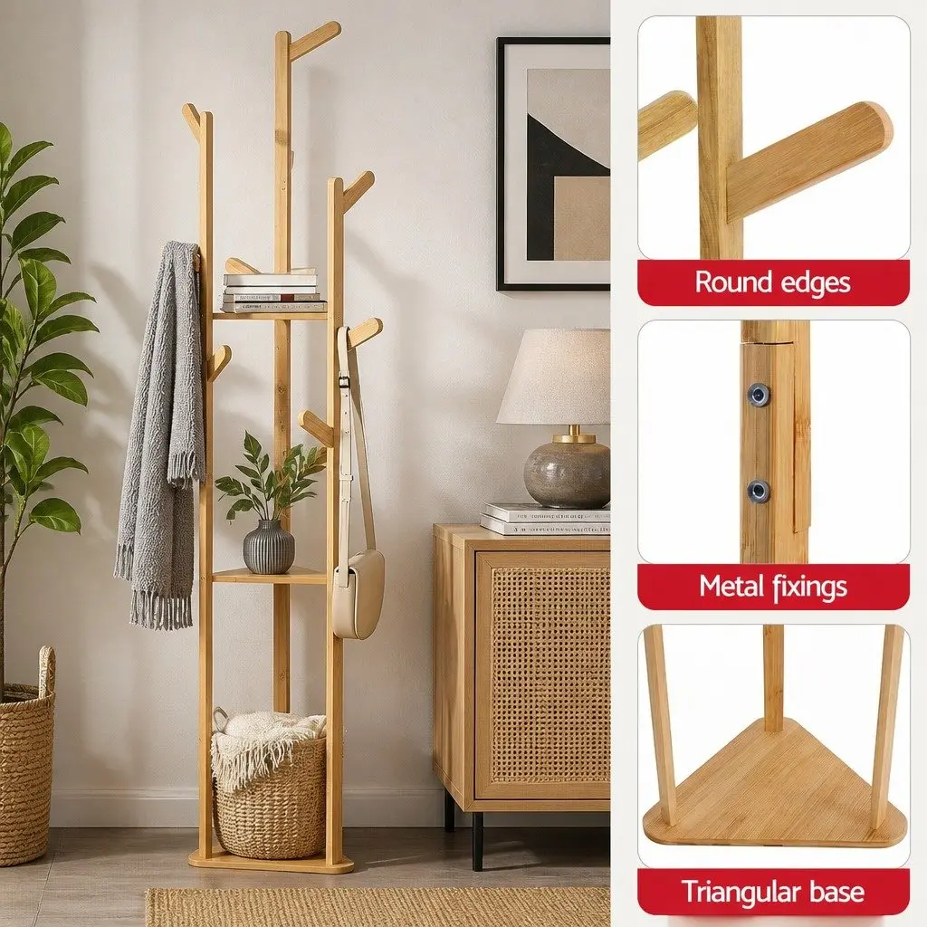 Shoe Rack Cabinet and Clothes Rack Combo