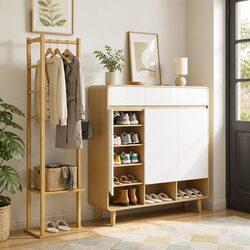 Compact and Efficient Shoe Rack and Clothes Storage