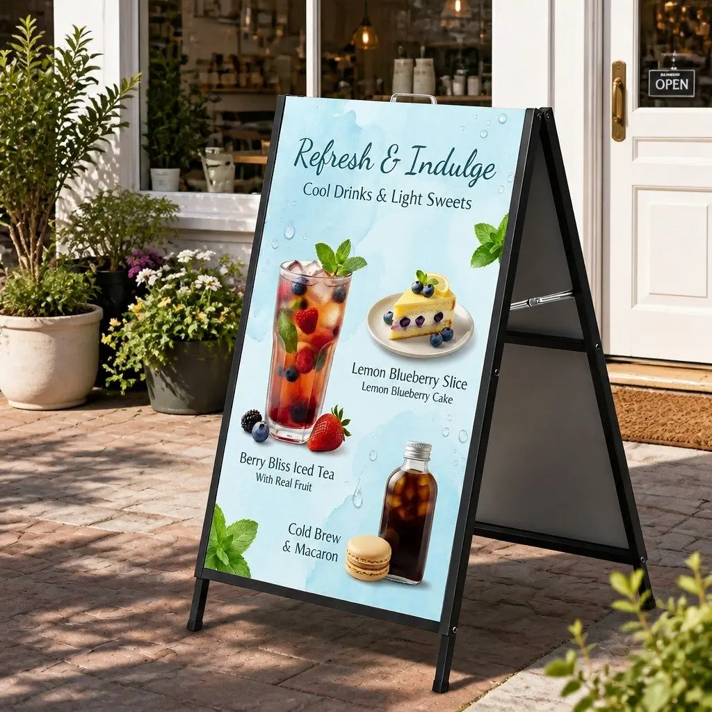 A1 Frame Sign Stand Double Sided Poster Display Board Outdoor Advertising