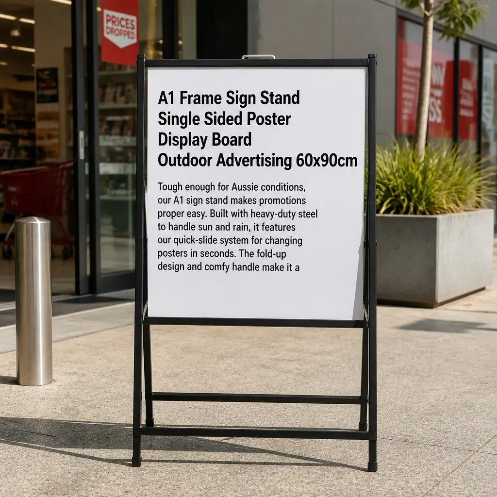 A1 Frame Sign Stand Single Sided Poster Display Board Outdoor Advertising