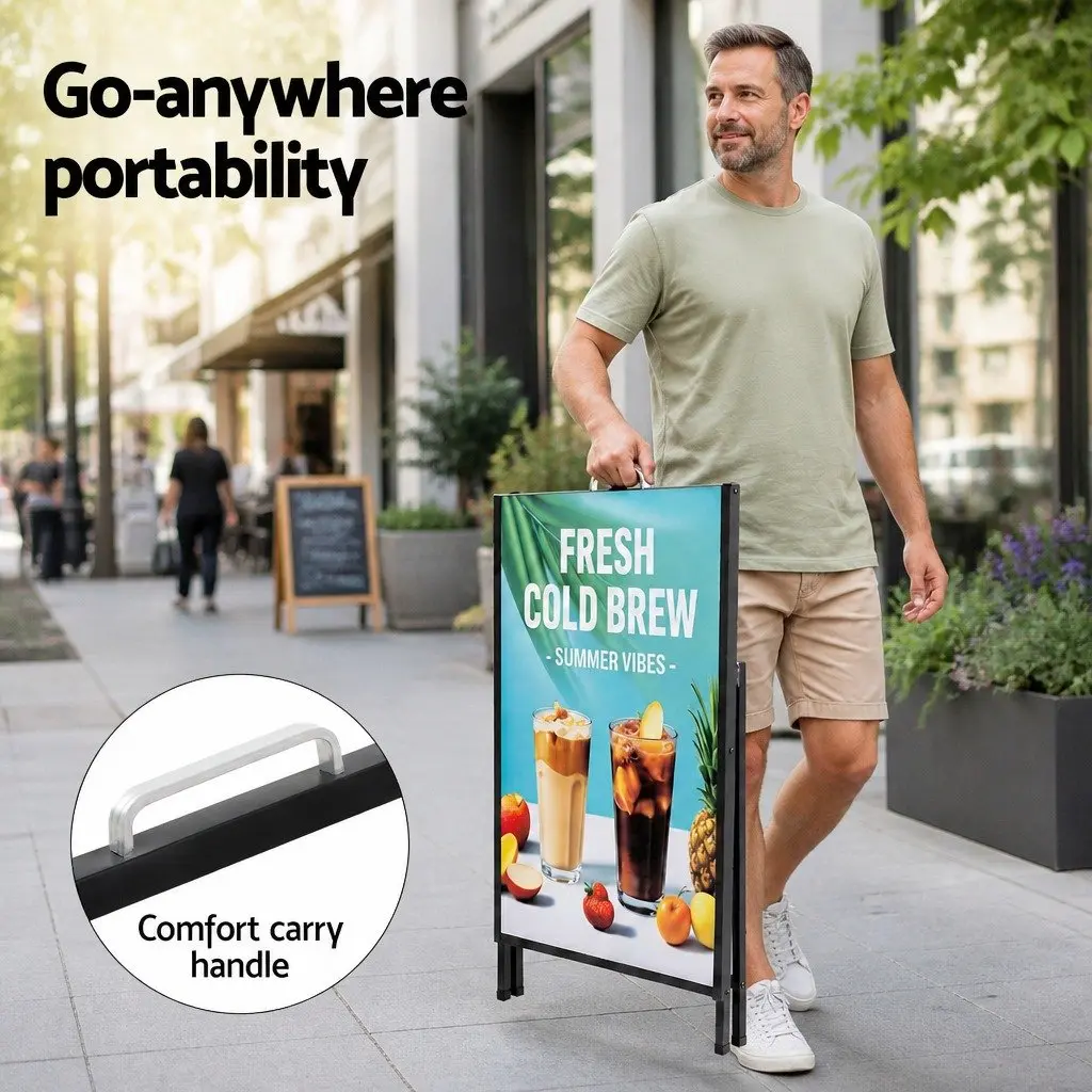 A1 Frame Sign Stand Single Sided Poster Display Board Outdoor Advertising
