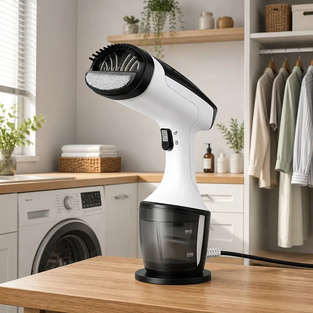 Handheld Garment Steamer White 1500W Portable Fast Heat-Up Continuous Steam