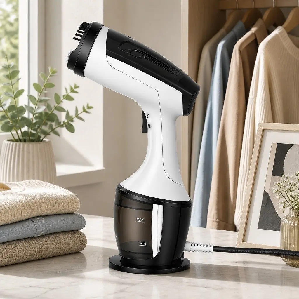 Handheld Garment Steamer White 1500W Portable Fast Heat-Up Continuous Steam
