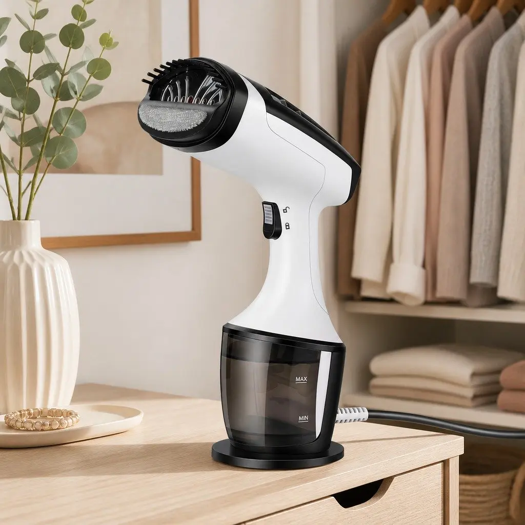 Handheld Garment Steamer White 1500W Portable Fast Heat-Up Continuous Steam