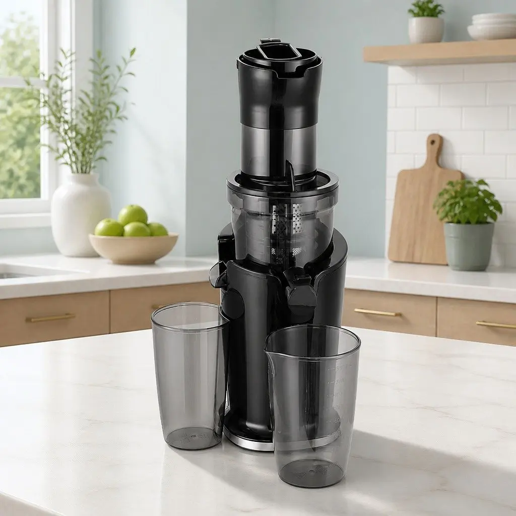 Cold Press Slow Juicer Black 200W Low Speed Masticating Auger Juice Extractor