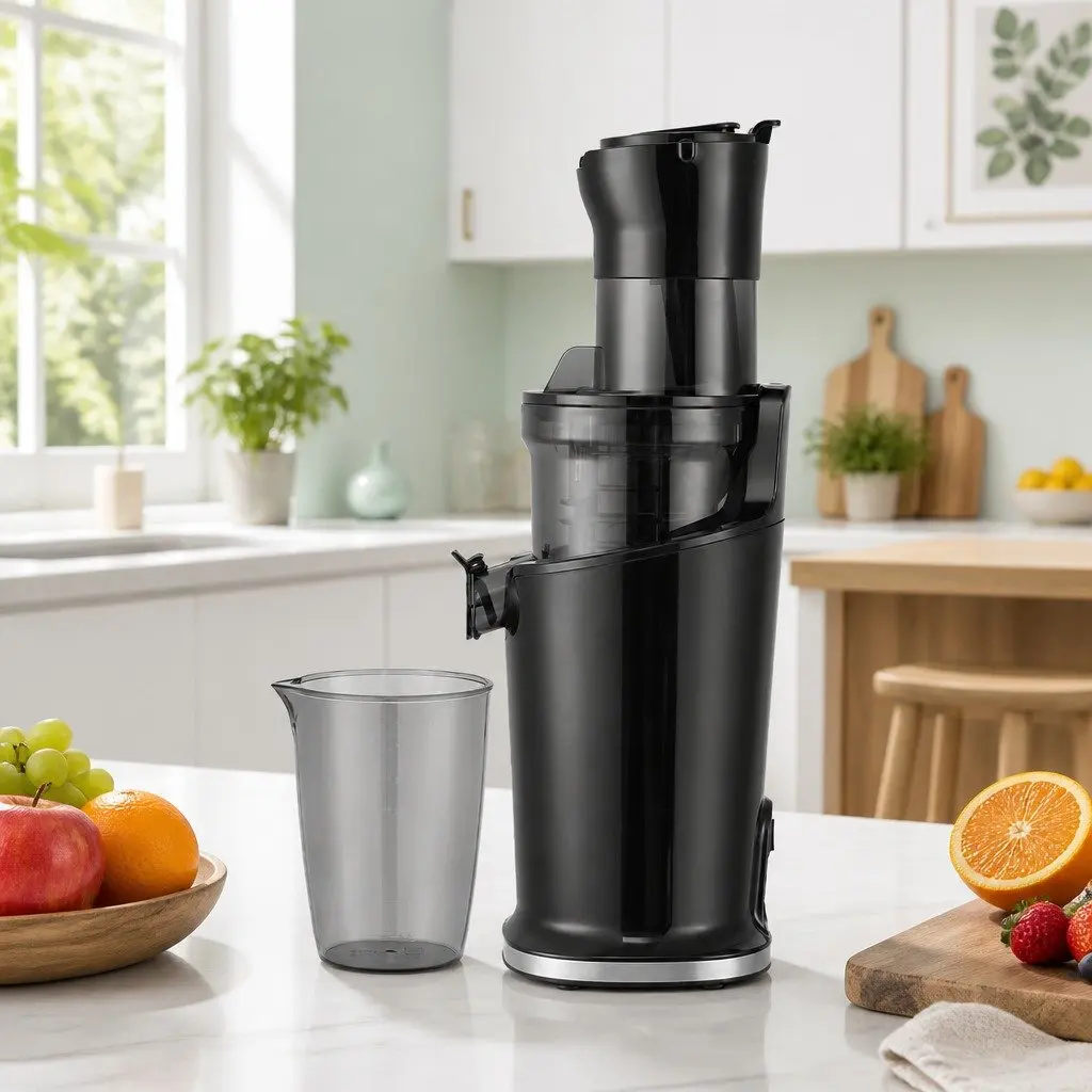 Cold Press Slow Juicer Black 200W Low Speed Masticating Auger Juice Extractor
