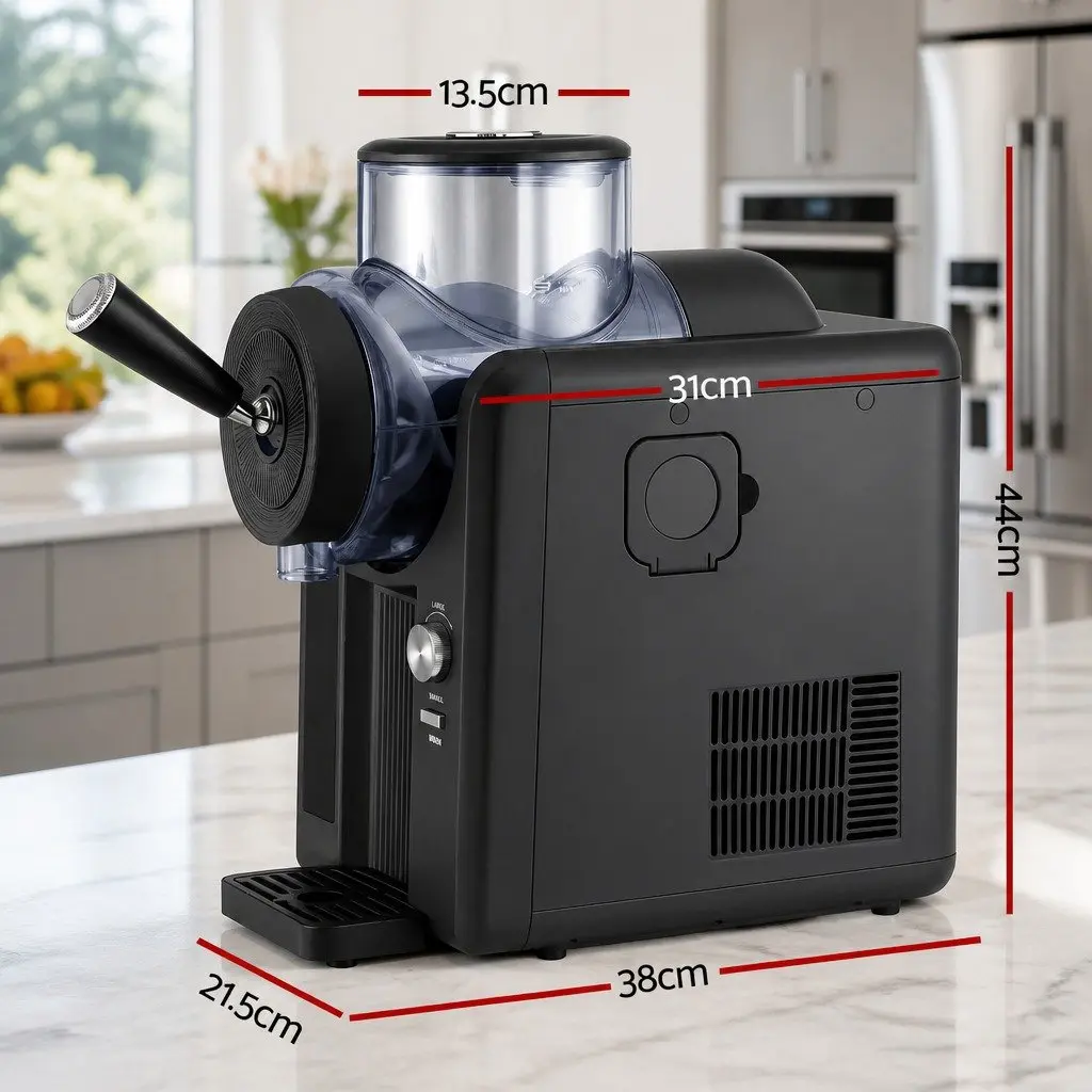 Slushie Machine Ice Cream Maker 2L Frozen Smoothies Milkshakes Black Kitchen
