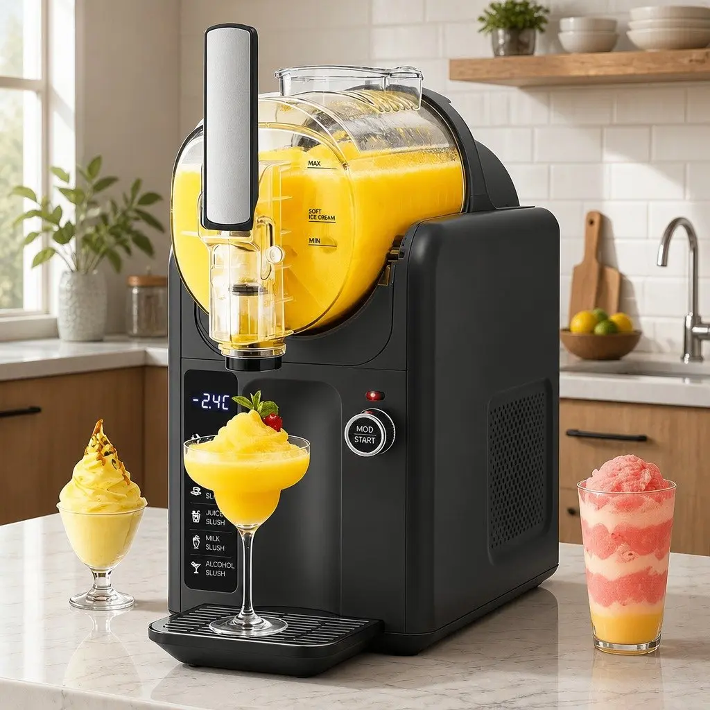 5in1 Slushie Machine Grey 2L Soft Serve Frozen Drink Maker