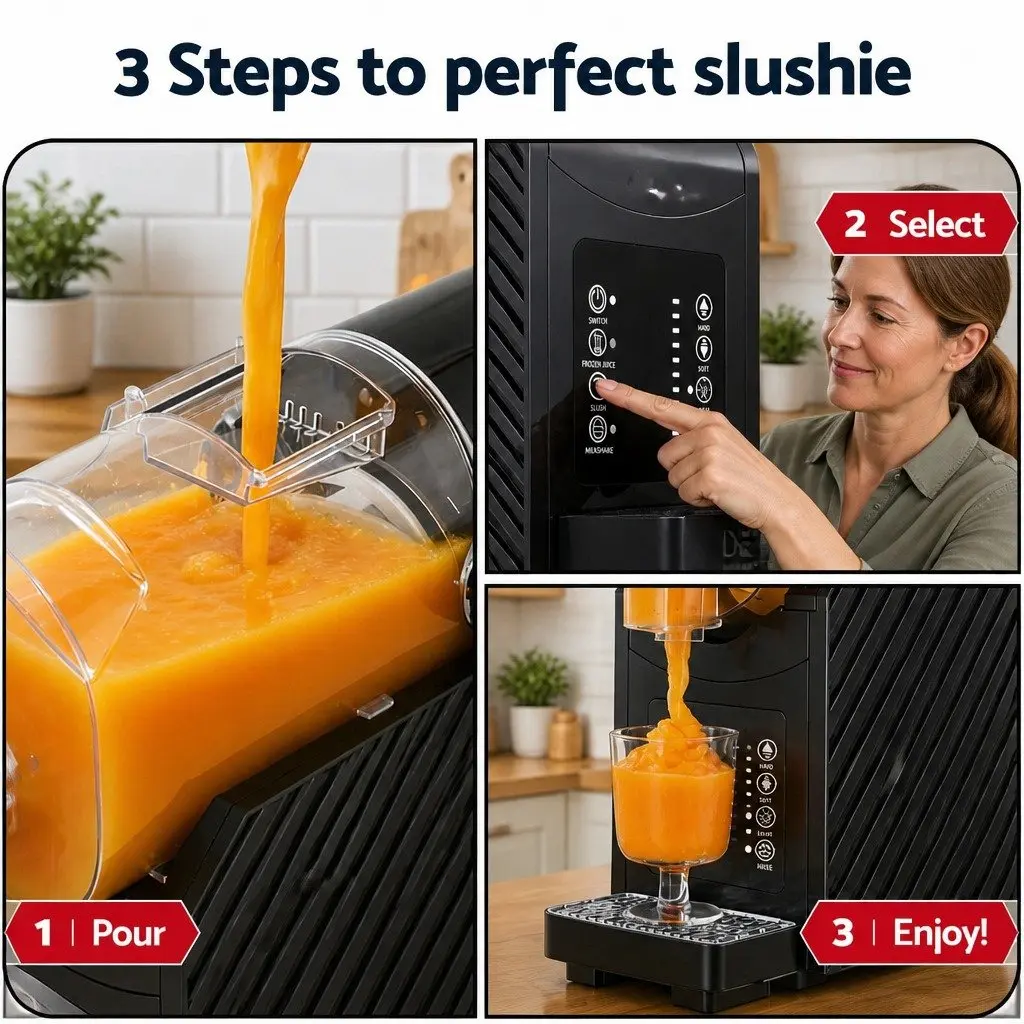 Slushie Machine Maker 1.8L Frozen Smoothies Milkshakes Ice Drink Blender Black