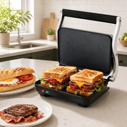3-in-1 Sandwich Maker Steak Press Grill Toaster Electric Hotplate Frying Pan