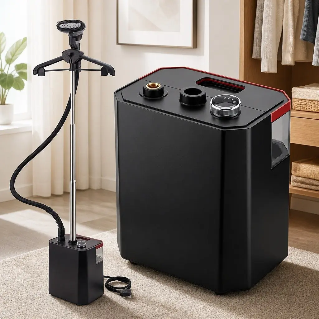 Garment Steamer Black 2200W 2.9L Water Tank Fast Heat 45s 3 Level