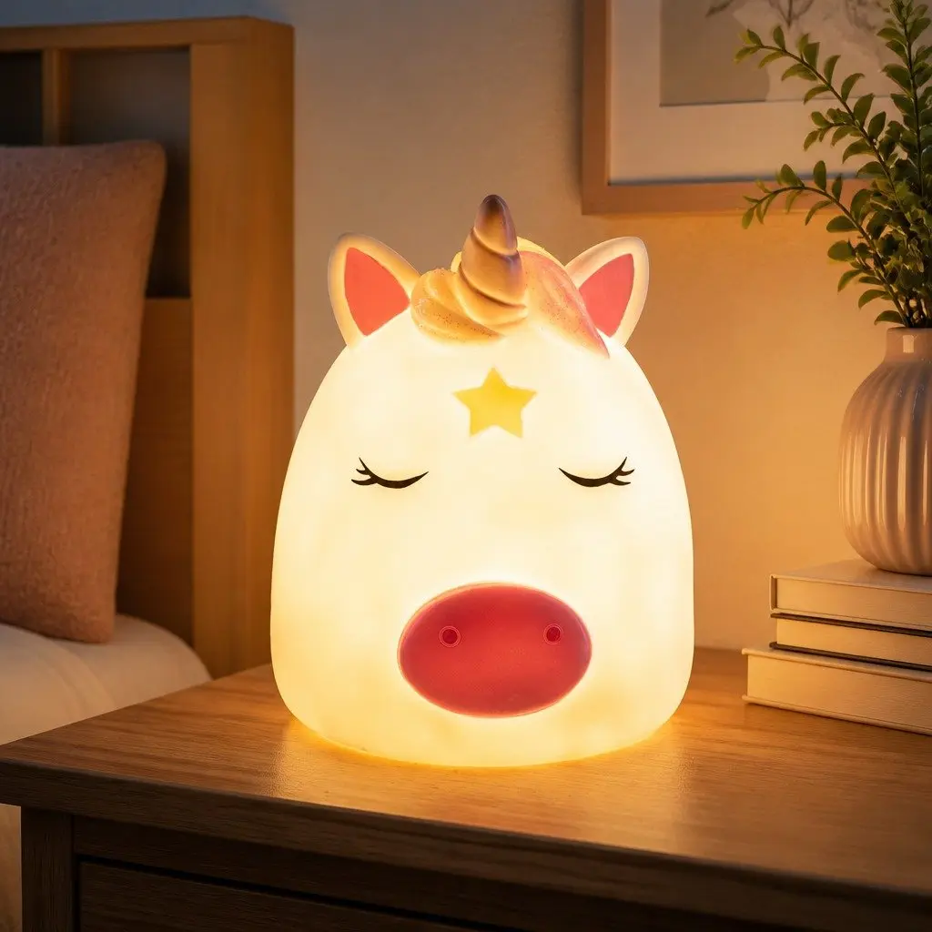 Unicorn Table Lamp with LED Glow