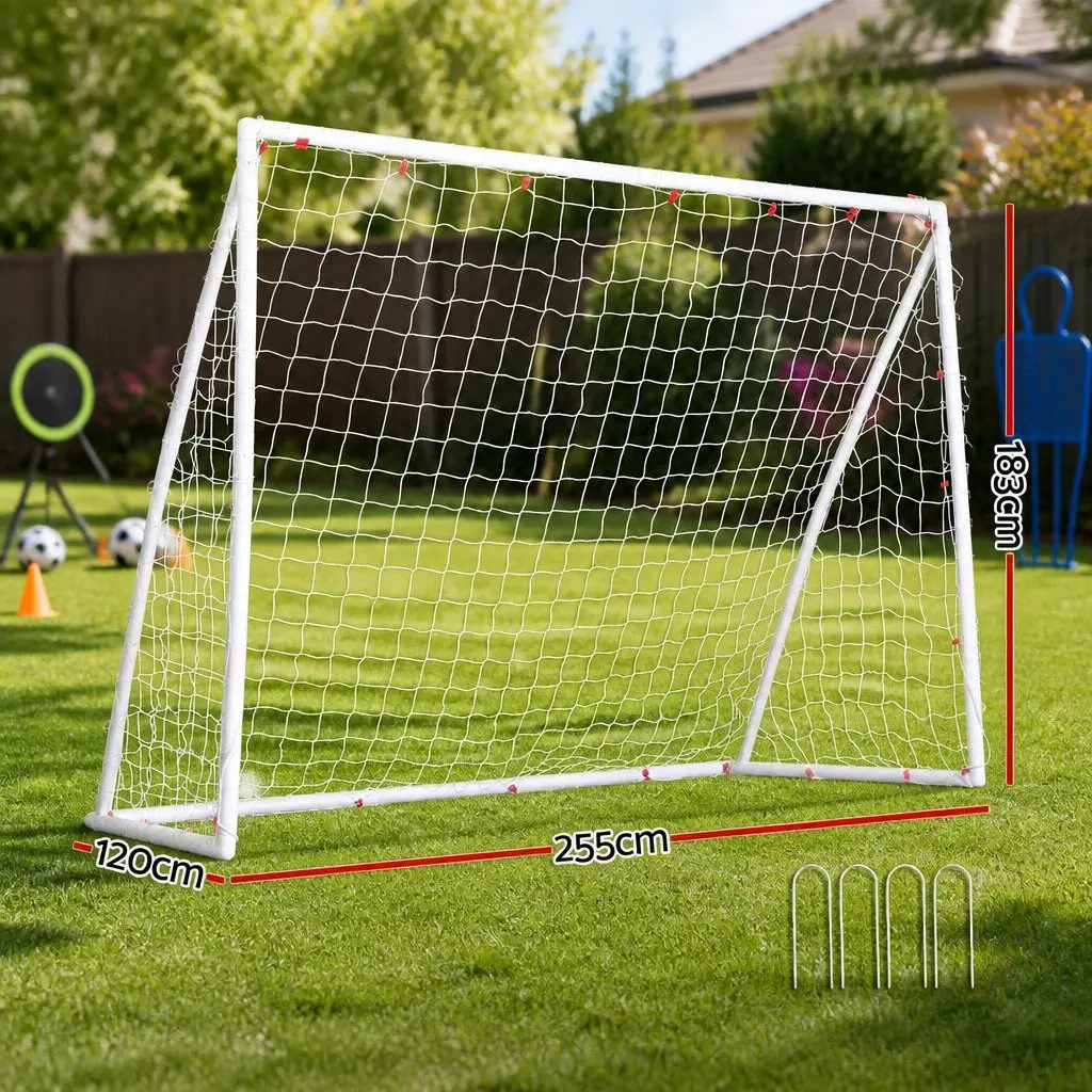 8FT Soccer Goal with Sturdy UPVC Frame
