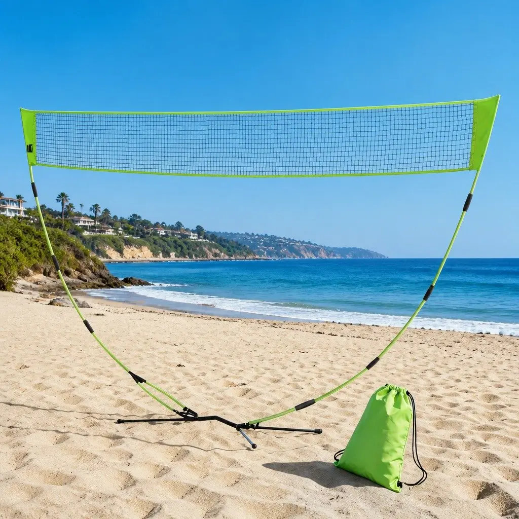 Portable Sports Net Green 3M Quick Setup for Badminton Tennis Volleyball Indoor Outdoor