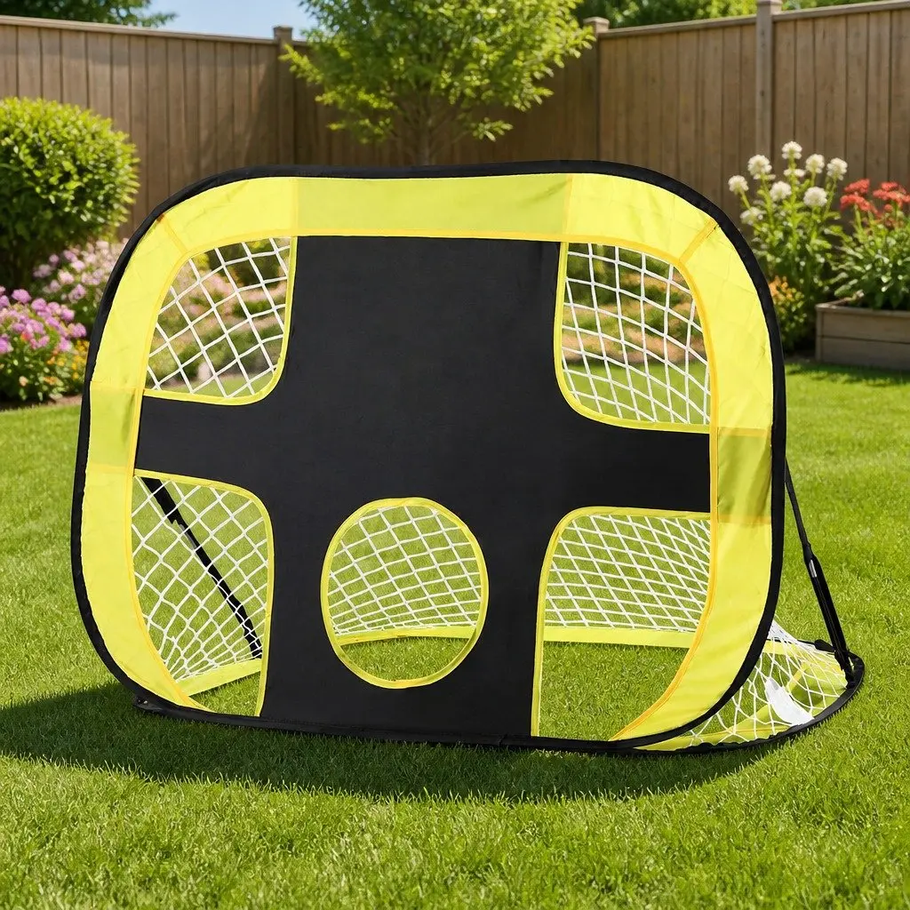 Portable Soccer Football Goal Net Training Target Rebound Practice Green